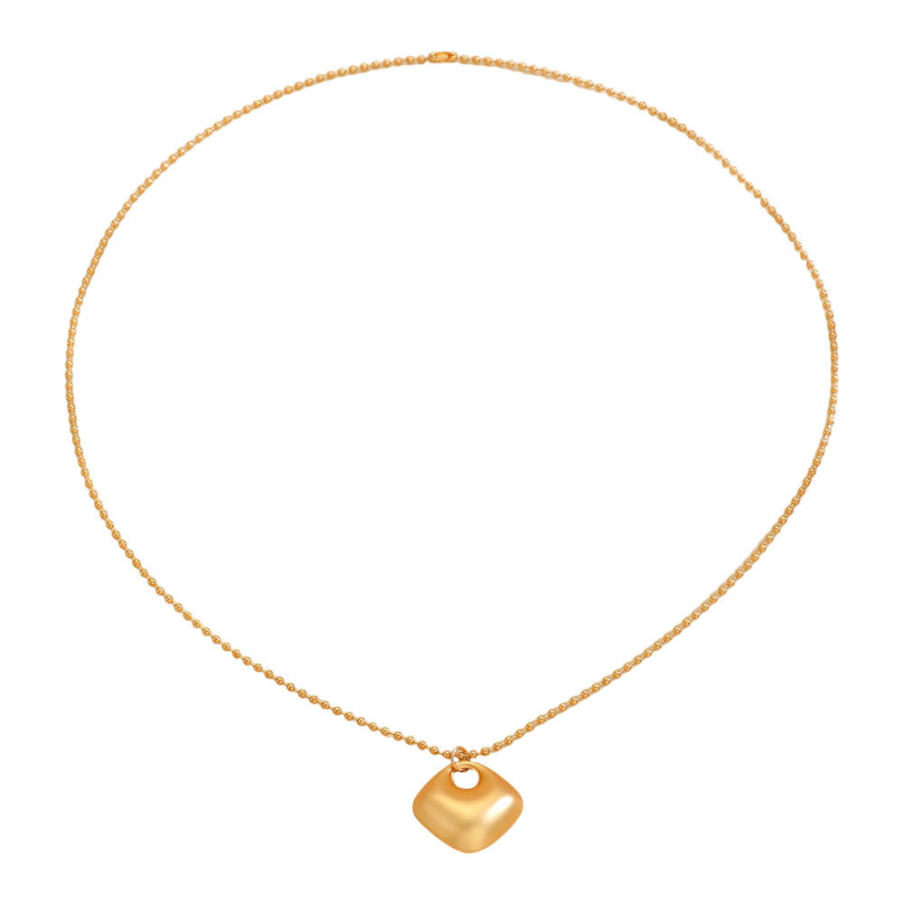 Wholesale Smooth brushed geometric simple necklace I